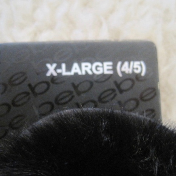 Bebe Girls Glitter Faux Fur Slippers - Picture 7 of 8